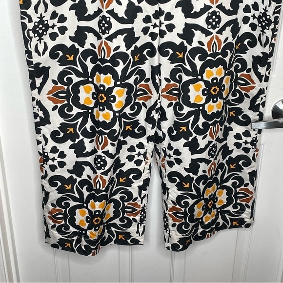 Boden Printed Crop Wide Leg Pants in Black, Opulent Pome Small Flaw 16-18R - Picture 5 of 13